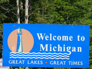 michigan road sign